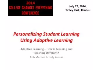 Personalizing Student Learning Using Adaptive Learning