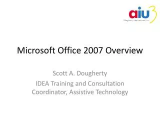 Microsoft Office 2007 Overview