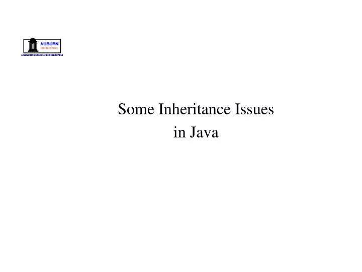 some inheritance issues in java