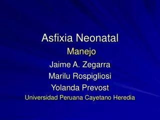 asfixia neonatal manejo
