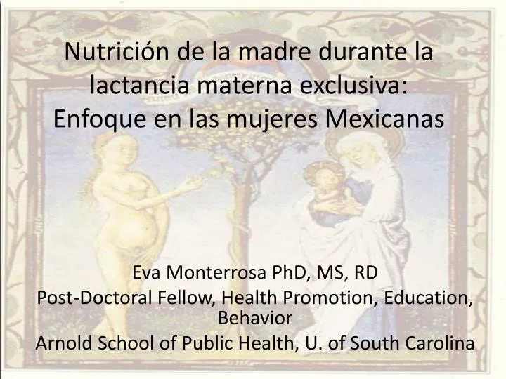 nutrici n de la madre durante la lactancia materna exclusiva enfoque en las mujeres mexicanas