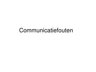 communicatiefouten