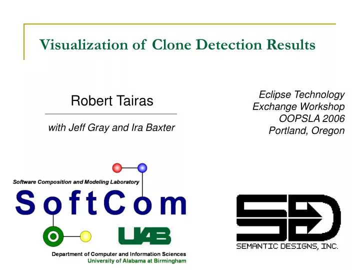 visualization of clone detection results