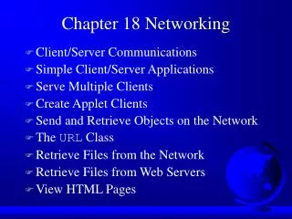 Chapter 18 Networking