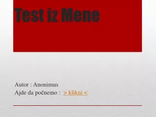 test iz mene