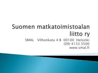 suomen matkatoimistoalan liitto ry
