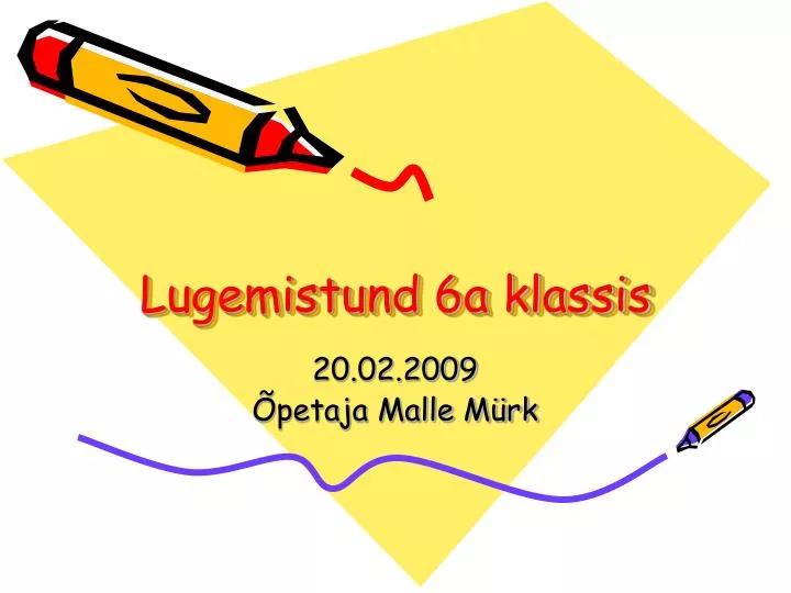 lugemistund 6a klassis