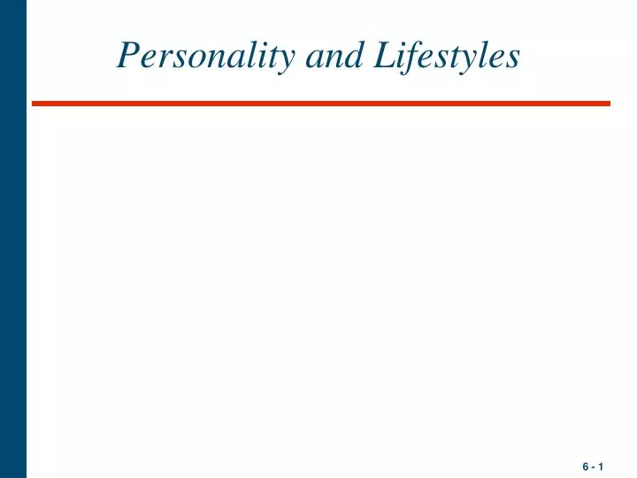 personality and lifestyles