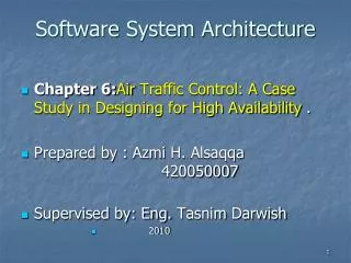 Software System Architecture