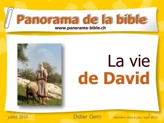 la vie de david