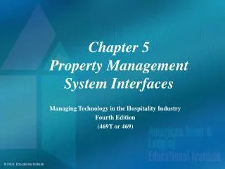 Chapter 5 Property Management System Interfaces
