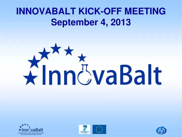 innovabalt kick off meeting september 4 2013