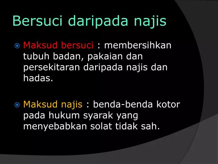 bersuci daripada najis