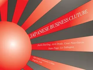 JAPANESE BUSINESS CLUTURE