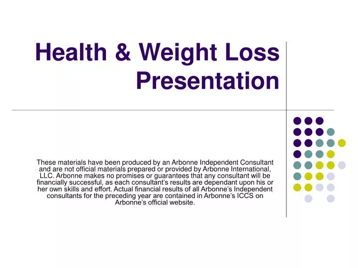 health weight loss presentation
