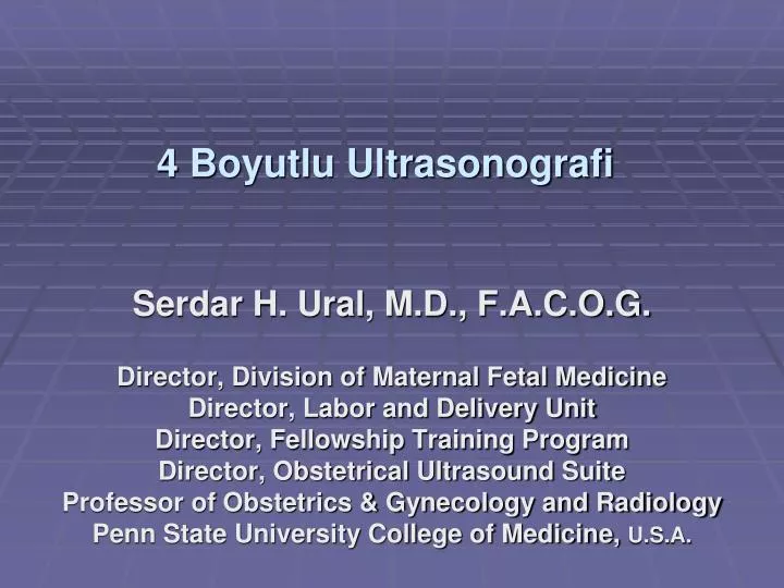 4 boyutlu ultrasonografi