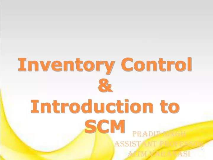 inventory control introduction to scm