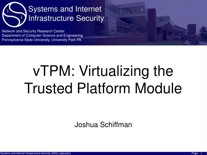 vtpm virtualizing the trusted platform module