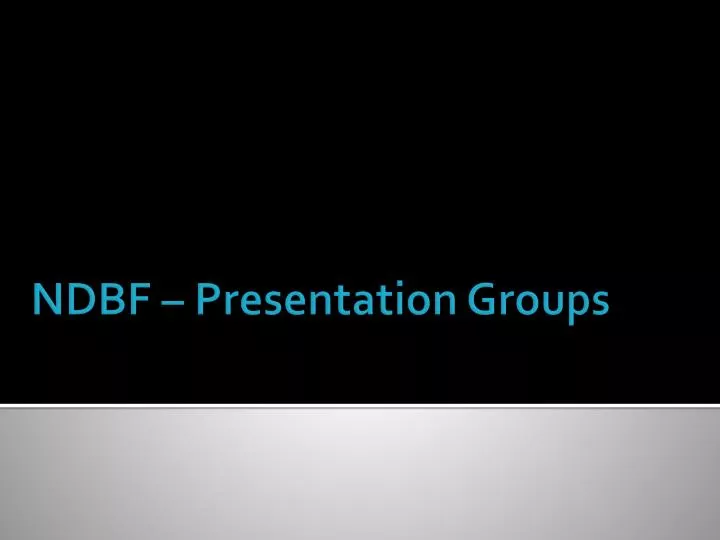 ndbf presentation groups