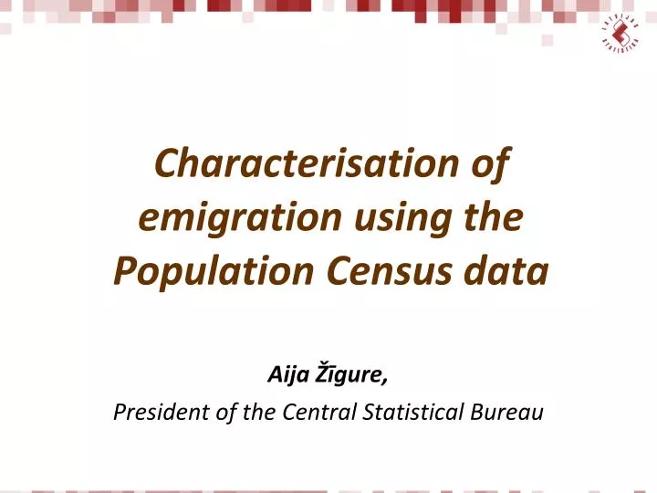characterisation of emigration using the population census data