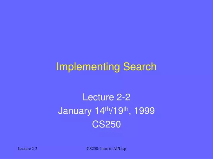 implementing search