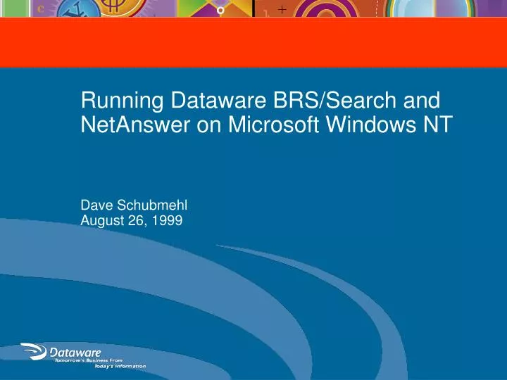 running dataware brs search and netanswer on microsoft windows nt