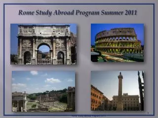 Rome Study Abroad Program Summer 2011