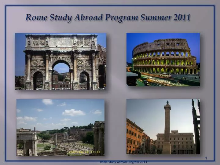 rome study abroad program summer 2011