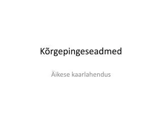 k rgepingeseadmed