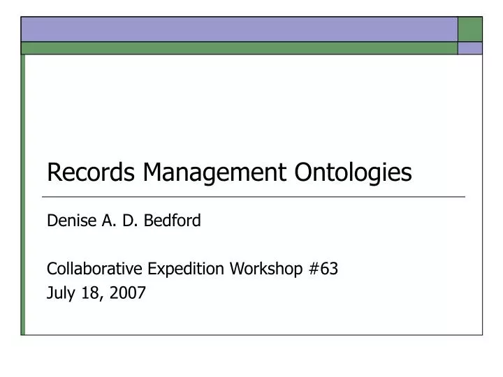 records management ontologies