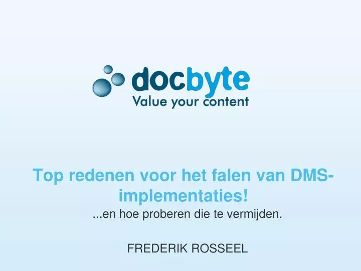 top redenen voor het falen van dms implementaties