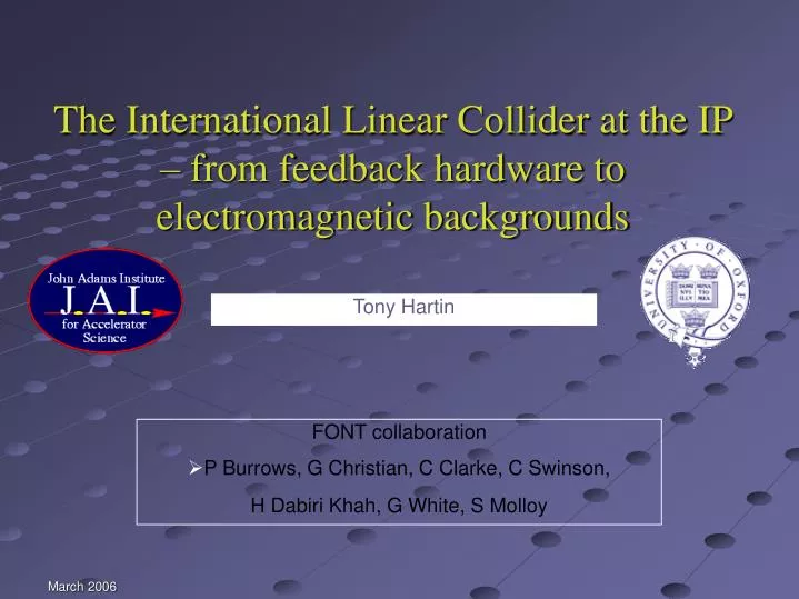the international linear collider at the ip from feedback hardware to electromagnetic backgrounds
