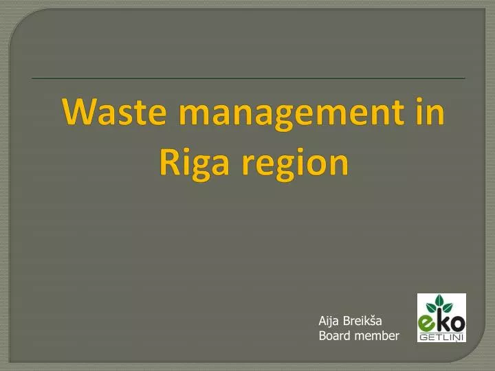 waste management in riga region