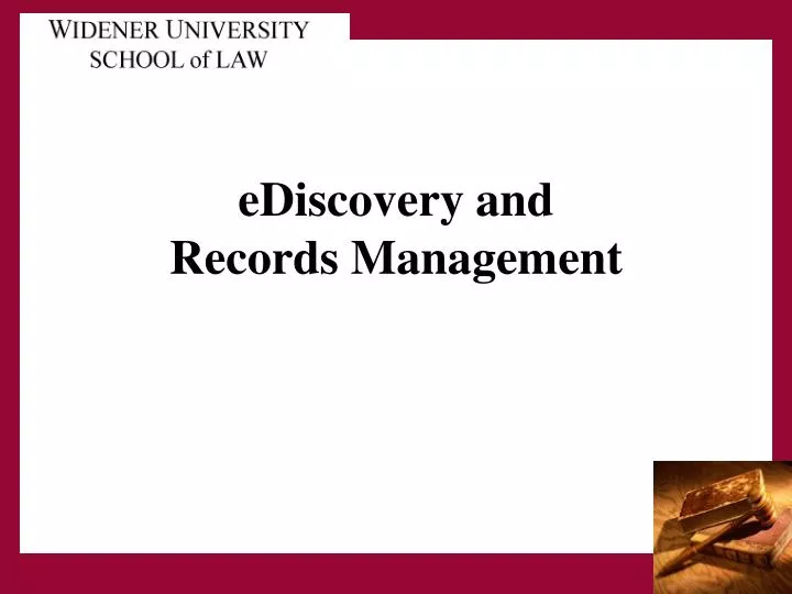 ediscovery and records management