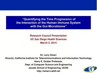 Research Council Presentation UC San Diego Health Sciences March 5, 2014
