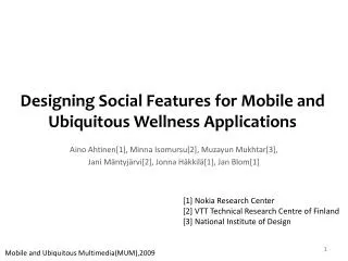 Designing Social Features for Mobile and Ubiquitous Wellness Applications