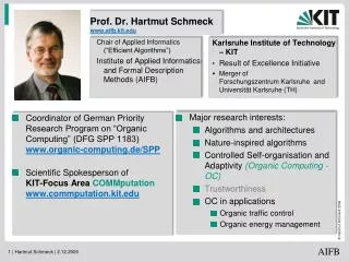 Prof. Dr. Hartmut Schmeck aifb.kit