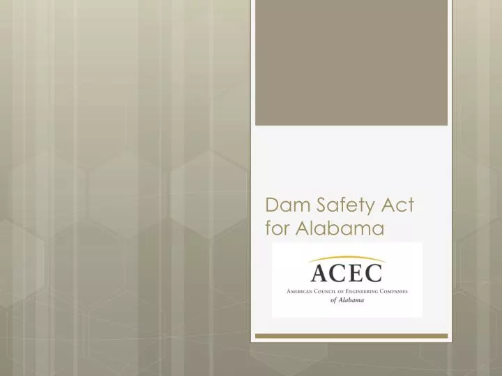 dam safety act for alabama