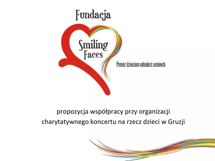 propozycja wsp pracy przy organizacji charytatywnego koncertu na rzecz dzieci w gruzji