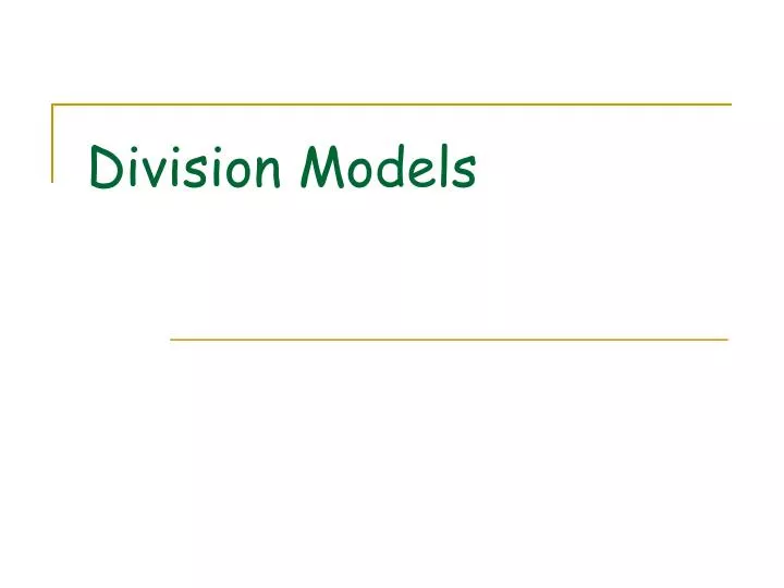 division models