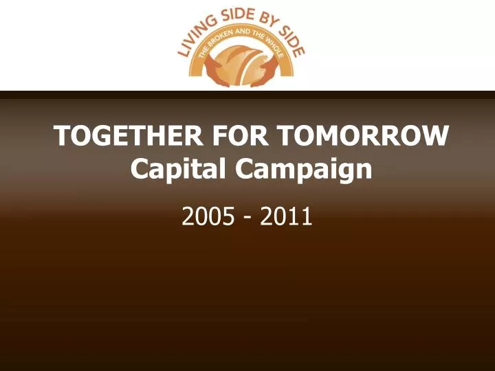 together for tomorrow capital campaign