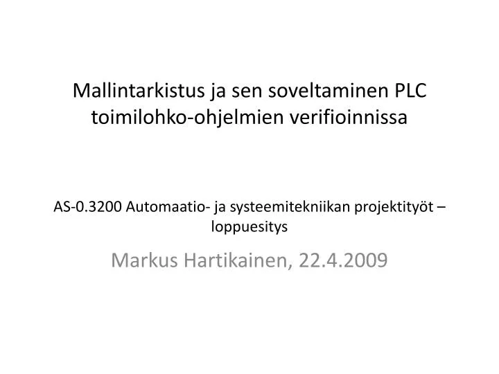 markus hartikainen 22 4 2009