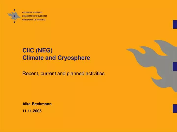 clic neg climate and cryosphere