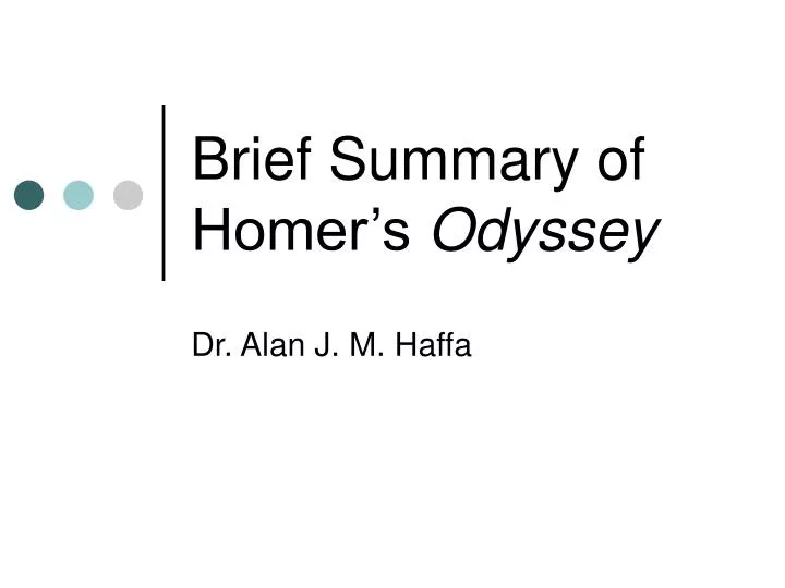 brief summary of homer s odyssey