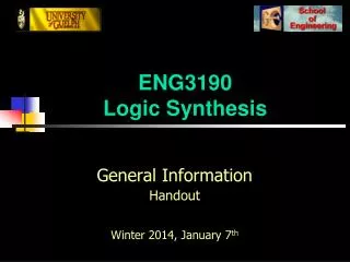 ENG3190 Logic Synthesis