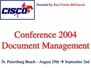 Conference 2004 Document Management