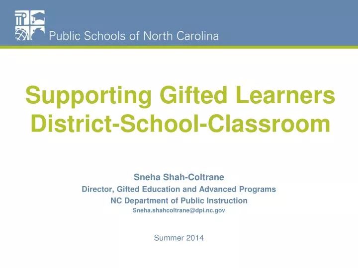 supporting gifted learners district school classroom
