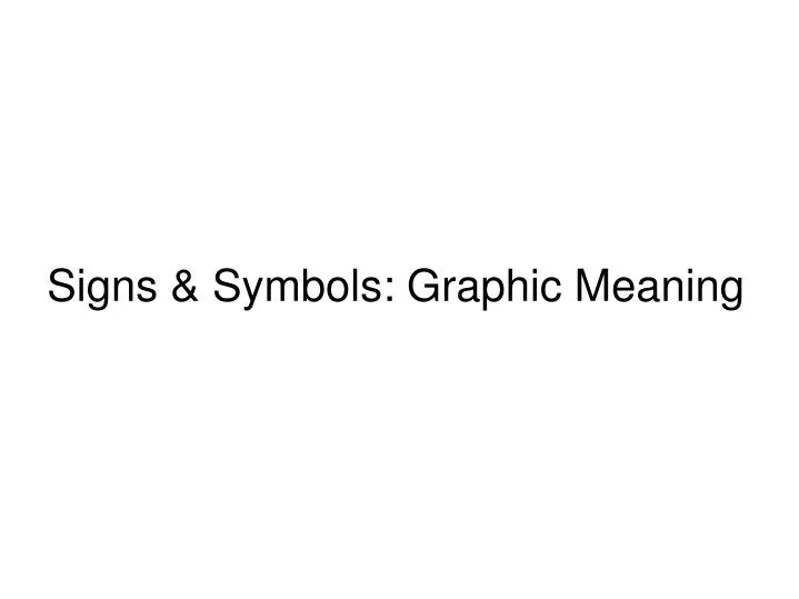signs symbols graphic meaning
