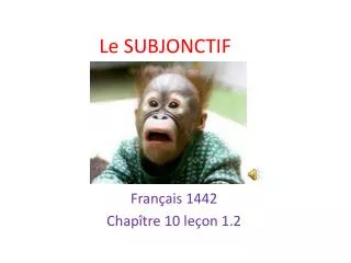 le subjonctif