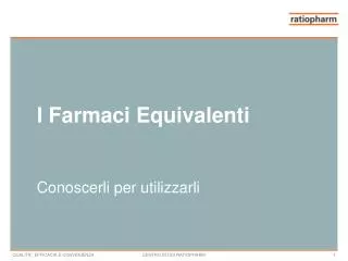 i farmaci equivalenti